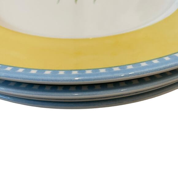 Royal Stafford Porcelain Dinner Plates 11in Yellow Spring Floral Set of 4 NEW - Picture 9 of 10